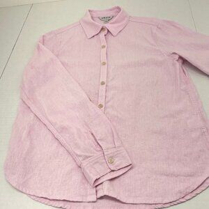 Orvis Women's Long Sleeve Linen/Rayon Shirt - Pink - Size S - FLAWS